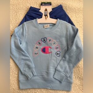 Champion Kids Light Blue Heart Logo Sweatshirt